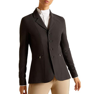 Veste matelassée personnalisée avec logo pour l'équitation, en coton et polyester gris, légère, pour l'hiver, pour le saut d'obstacles, vêtements d'extérieur équestres 2026 - Product Image 3