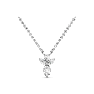 Collar con Colgante Clásico de Diamantes Cultivados en Laboratorio, Corte Marquesa y Pera, Oro Amarillo de 10K, Certificado IGI, 2.75 CTW, Chapado en Rodio, para Mujer - Product Image 2