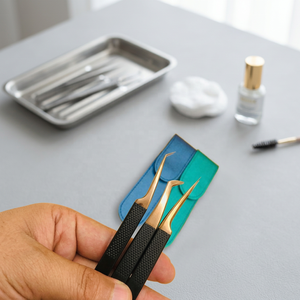 Eyelash Tweezers Stainless Steel Straight Tip Lash Tweezers Beauty Salon <b>Tool</b> for Eyelash Extensions for Lash Technicians - Product Image 1