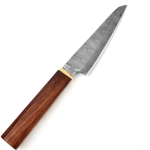 Cuchillos de Cocina Hechos a Mano de Acero de Damasco con Mango de Madera, Acabado Pulido de Alto Brillo, Cuchillos de Chef Tradicionales de Hoja Fija Afilada para Cocinar - Product Image 2