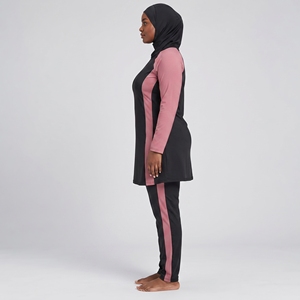 Conjunto Burkini Modesto de 3 Piezas para Mujer, Venta al por Mayor, 6 Colores, Tallas XS-XL, Diseño Personalizado, OEM - Product Image 6