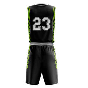 Uniformes de Baloncesto al por Mayor 2026, Ropa Deportiva Negra Sublimada, Uniformes de Baloncesto OEM 100% - Product Image 4