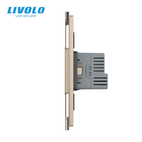 LIVOLO US-Standard 78*119mm 16A EU-Steckdose mit Typ-C USB-C 18W Wandsteckdose