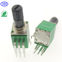 Fabricant de potentiomètre professionnel de marque YH 9mm alpha RV097 alps RK09 10k 100k 9mm potentiomètre rotatif avec interrupteur 10k