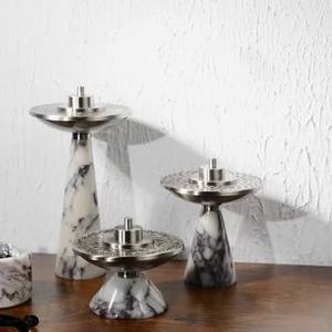 Brûleur d'encens à refoulement en métal antique avec support, porte-encens d'aromathérapie pour la maison, diffuseur de parfum de luxe islamique - Product Image 1