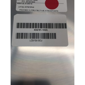 Honeywell TSENALMOX-05682 Target, LC5Al 1Sl .5CU - อุปกรณ์และชิ้นส่วนเซมิคอนดักเตอร์มืออาชีพที่เชื่อถือได้ระดับโลก - Product Image 4