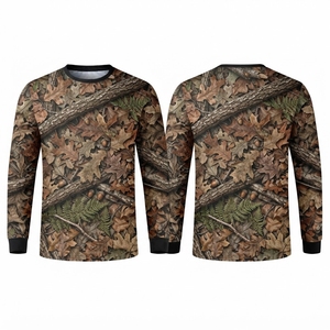 Chemise de chasse camouflage à manches longues pour homme, en polyester respirant, pour l'automne et les activités de plein air - Product Image 5