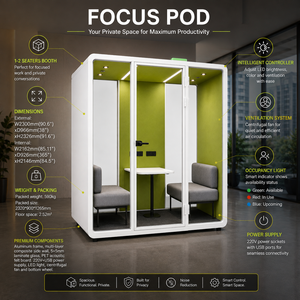 Cabine de travail acoustique exécutive 2 places - Product Image 3