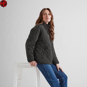 Chaqueta acolchada para mujer con cremallera, abrigo de invierno acolchado, transpirable, cortavientos, informal, tipo burbuja. - Product Image 3