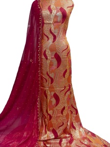 Ensemble de mariée somalien Dirac 3 pièces, tenue traditionnelle en viscose écologique, imprimé floral de luxe, coupe ample, manches cloche longues, spécial - Product Image 2