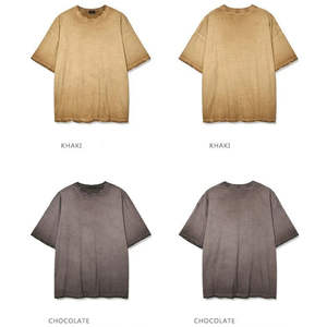 เสื้อยืดผู้ชายคุณภาพสูง ผ้าฝ้าย 100% ทรงโอเวอร์ไซส์ สไตล์สตรีทแวร์ ดีไซน์หนาพิเศษ - Product Image 4