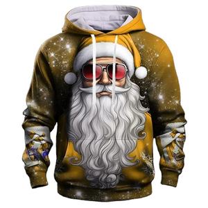 2026 High Quality Men's Winter <b>Christmas</b> <b>Hoodies</b> Anti Pilling Custom Logo 100%Cotton Fleece Custom Windproof Festive Wear <b>Hoodie</b> - Product Image 2