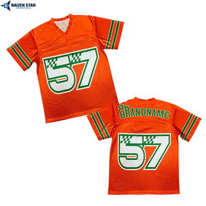 เสื้อฟุตบอลตาข่ายสีเขียว คอวี แขนสั้น พิมพ์ลายซิลค์สกรีน ระบายอากาศได้ดี โพลีเอสเตอร์ 100% สำหรับผู้ใหญ่ ทรงปกติ หมายเลขทีม 63 - Product Image 3