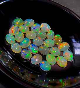 Lot de cabochons d'opale de feu éthiopienne, pierres précieuses naturelles de qualité supérieure, pierres polies de haute qualité pour la fabrication de bijoux, vente en gros - Product Image 2