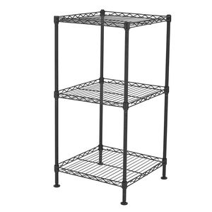 Scaffalatura a 3 Ripiani in Filo Metallico Nero, Robusta e Regolabile, per Soggiorno e Bagno, per Conservare Vestiti, Scarpe, Borse, Alimenti, Spezie, Attrezzi - Product Image 6