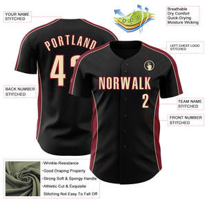 Camiseta Deportiva de Béisbol Estampada en Oferta, con Malla Transpirable, Logotipo Personalizado, Nombre y Número, Directo de Fábrica - Product Image 3