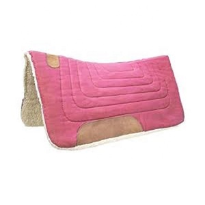 <span class=keywords><strong>Tapis</strong></span> <span class=keywords><strong>de</strong></span> <span class=keywords><strong>selle</strong></span> tout usage en polaire violette avec accents noirs <span class=keywords><strong>et</strong></span> doublure en laine pour l'équitation - Product Image 6
