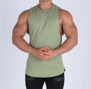 Camiseta de gimnasio para hombre, Chaleco corto de diseño, Top de tirantes, holgado, barato, venta al por mayor - Product Image 1
