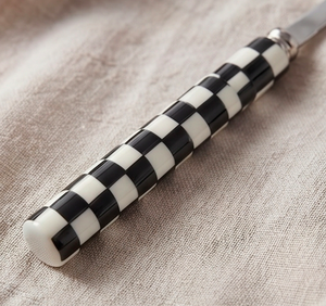 Ensemble de couverts élégants en acier inoxydable avec poignée à motif blocs colorés, parfaits pour la table à manger, la cuisine, les mariages et les fêtes - Product Image 2