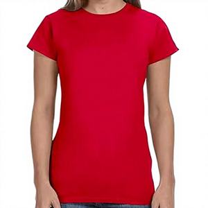 Camiseta de Cuello Redondo para Mujer de Primera Calidad, Algodón Peinado Suave, Top Informal de Moda, Fabricante OEM ODM - Product Image 1