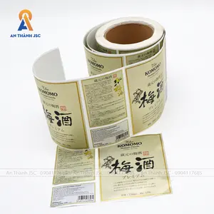 Etichette di imballaggio bevande adesivi KOMOMO oro premium etichetta di vino OEM/ODM manifattura da Viet Nam