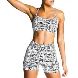 Producto Más Vendido al Mejor Precio, Conjunto Deportivo para Mujer, Personalizado, de Dos Piezas, Shorts y Bra Deportivos de Spandex y Poliéster - Product Image 1