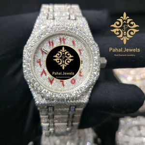 Reloj de Diamantes de Lujo para Mujer Pahal Jewels, Caja Redonda de Acero Inoxidable de 38 mm, Reloj de Cuarzo Analógico de Moda - Product Image 5