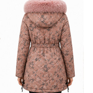 Parka d'hiver à capuche pour femme, de qualité supérieure, avec col montant, extérieur coupe-vent et intérieur matelassé doux et confortable - Product Image 2