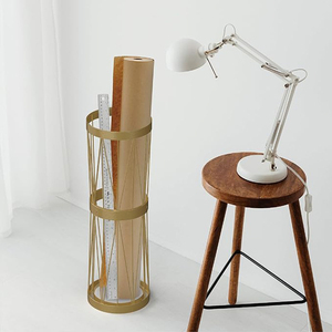 Soporte de Alambre Metálico Moderno para Sombrillas y Bastones, Estructura de Latón Antiguo - Product Image 3
