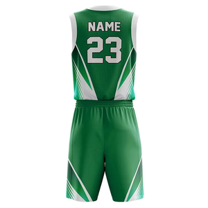 Maillot de basket-ball vert personnalisé 100% polyester, séchage rapide, respirant, uniforme d'équipe, fabricant OEM ODM, fournisseur en gros - Product Image 2