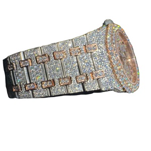 Montre de Luxe Millionnaire en Argent 925 avec Diamants VVS Moissanite, Verre Saphir Classique et Tendance, Étanche 30M, Style Personnalisé - Product Image 1