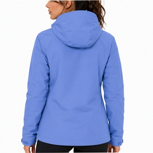 Chaqueta softshell ligera con capucha y cremallera completa para mujer, chaqueta moderna y cómoda para uso al aire libre - Product Image 2