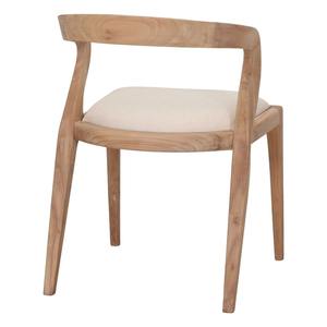 Chaise de salle à manger en teck massif artisanale avec finition naturelle pour restaurant, café, hôtel et mobilier de salle à manger moderne - Product Image 4