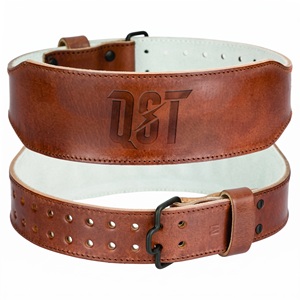 Ceinture de musculation en cuir, 4 pouces de large, avec boucle à double ardillon et coutures renforcées - Product Image 1