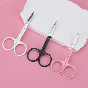 Ciseaux professionnels en acier inoxydable pour la coupe des cuticules, des sourcils et des poils - Noir, rose, coloré, accessoires de maquillage de voyage - Product Image 3