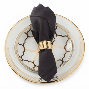 Anillo de Servilleta de Metal con Diseño de Hoja Único, Hecho a Mano en Latón Dorado, para Decoración de Mesa en Bodas, Banquetes, Hoteles y Restaurantes - Product Image 5