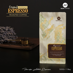 กาแฟฮันคอฟฟี่ คุณภาพพรีเมียม 100% อาราบิก้า โรบัสต้า เมล็ดกาแฟคั่วเต็มเมล็ด สำหรับชงแบบดริป คั่วแบบดั้งเดิม รองรับฉลากสินค้าส่วนตัว - Product Image 1