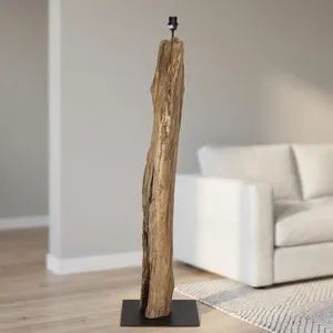 Rustic Natural Wood Rectangle Floor <b>Lamp</b> <b>Tall</b> Reclaimed Timber <b>Standing</b> Light Handmade Eco-Friendly Decorative Accent Diwali - Product Image 3