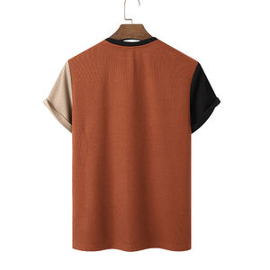 Wholesale Blank Plain Color Block T Shirt Cotton <b>Polyester</b> T-shirt Mens <b>Tshirts</b> White Black Casual Clothing Tees Tops - Product Image 6