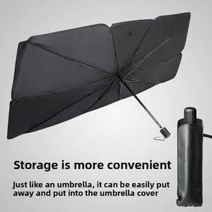 Multi-Functional Titanium Silver Car Sunshade New <b>Umbrella</b>-Style Design for Sun Protection Heat Insulation Manual for Travel - Product Image 3