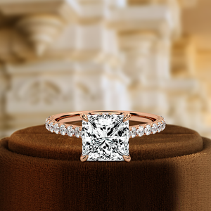 Anillo de Compromiso Solitario con Diamante Cultivado en Laboratorio, Corte Princesa, 1.5CT, Certificado por IGI, Oro Amarillo de 14k, Minimalista, para Fiesta, Boda, Novia - Product Image 4