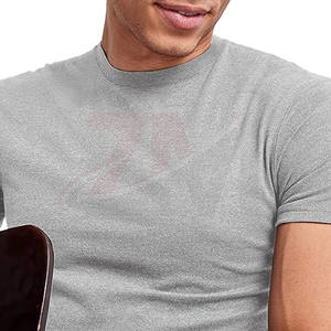 Plain Design 95% Cotton 5% Elastane Crew Neck Short Sleeves <b>Fit</b> Men's Tee <b>Shirt</b> Black <b>Muscle</b> <b>Fit</b> Crew Neck <b>t</b> <b>Shirts</b> For Unisex - Product Image 4