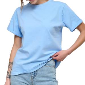 T-shirts en coton biologique pour femmes, doux, respirants, respectueux de la peau, vêtements décontractés, vente en gros - Product Image 6