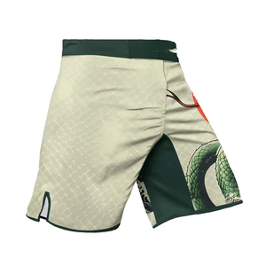 Pantalones Cortos Negros de MMA para Hombre con Estampado de Lobo, Corte Regular, Secado Rápido, Ropa de Artes Marciales de Poliéster, Fortleo - Product Image 1
