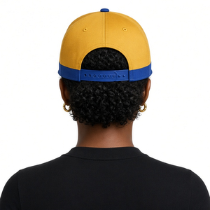Casquette de baseball brodée or et bleu roi, motif lettres grecques, visière incurvée, ajustable, bicolore, style décontracté, pour femme - Product Image 6