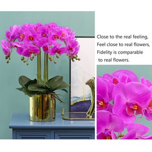THAF-021 Orquídea Phalaenopsis Artificial Realista, Resistente al Agua, de Larga Duración, con Tacto Natural, para Decoración del Hogar, Graduación - Product Image 3