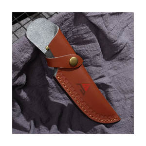 Fourreau en cuir de qualité supérieure avec fermeture à sangle OEM 2025, bouton pression en laiton, cuir véritable pour couteaux à lame fixe - Product Image 1