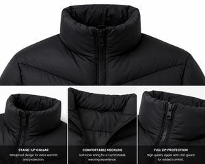 Veste d'hiver pour homme, nouvelle mode, manches amovibles, épaisse, imperméable et coupe-vent, veste en duvet pour homme - Product Image 6