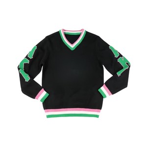   Sweat-shirt en tricot pour sororité, vêtement haut de gamme, cadeau d'hiver élégant, broderie grecque en chenille 1908 - Product Image 1