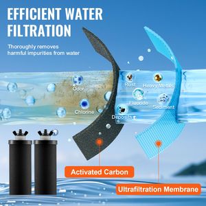 Filtri Acqua a Carbone Attivo Facili da Sostituire, Elementi di Purificazione in Materiale PP per Filtri Acqua a Gravità per Camper - Product Image 4